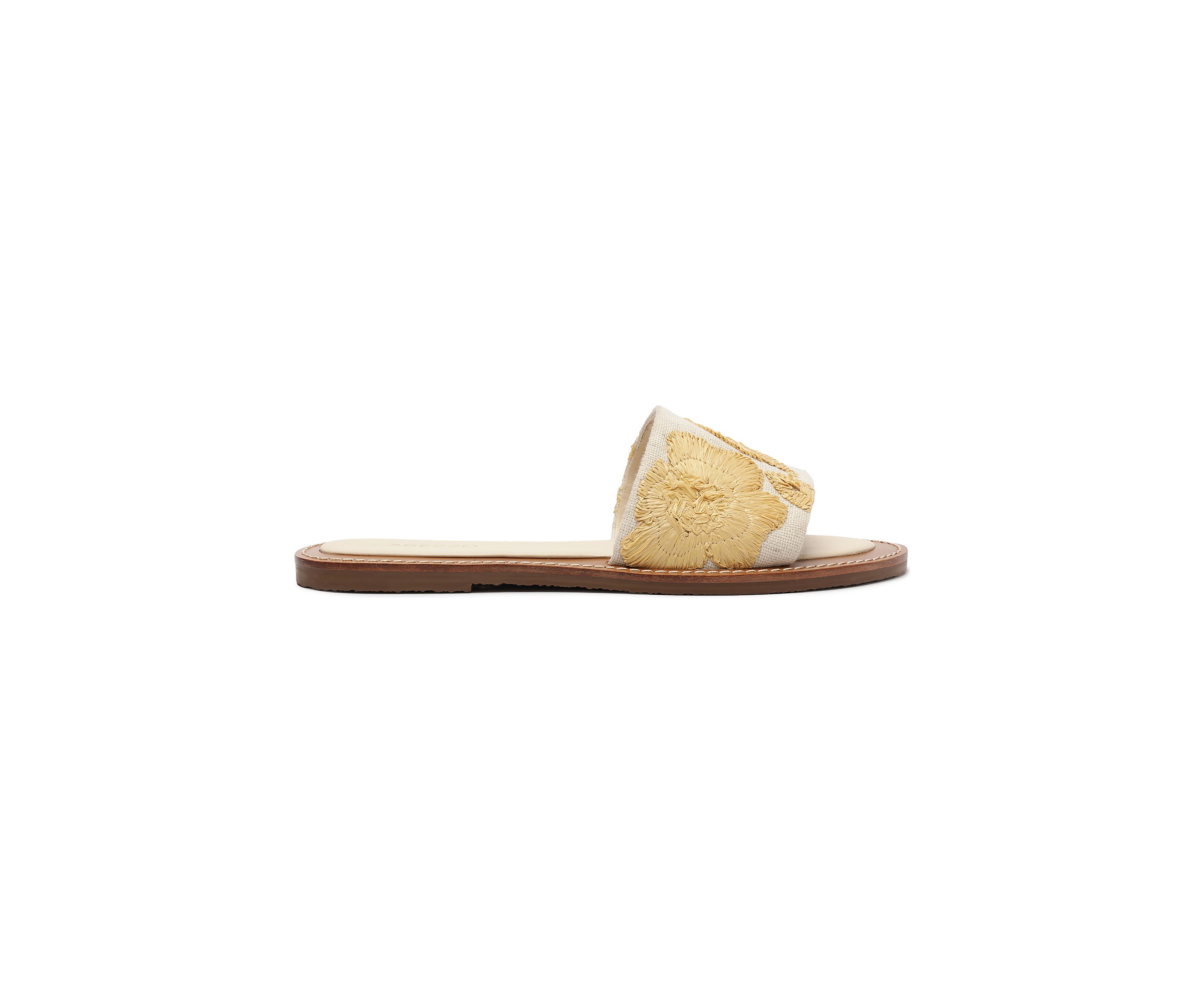 Dana Linen Flat Sandals 
