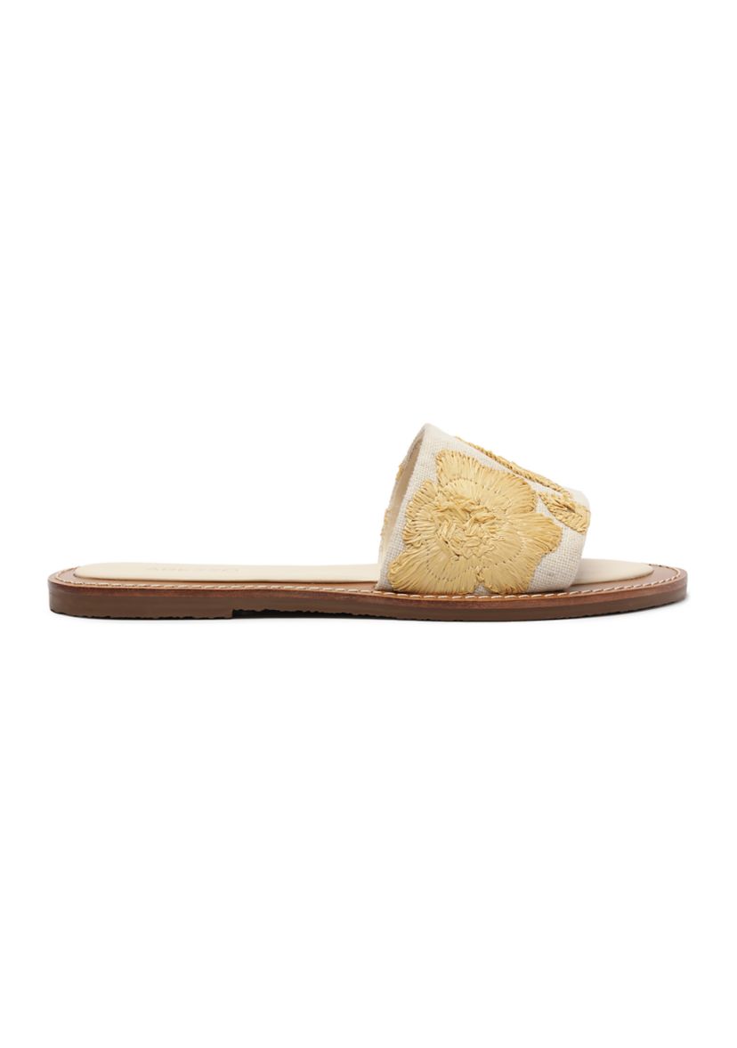 Dana Linen Flat Sandals 