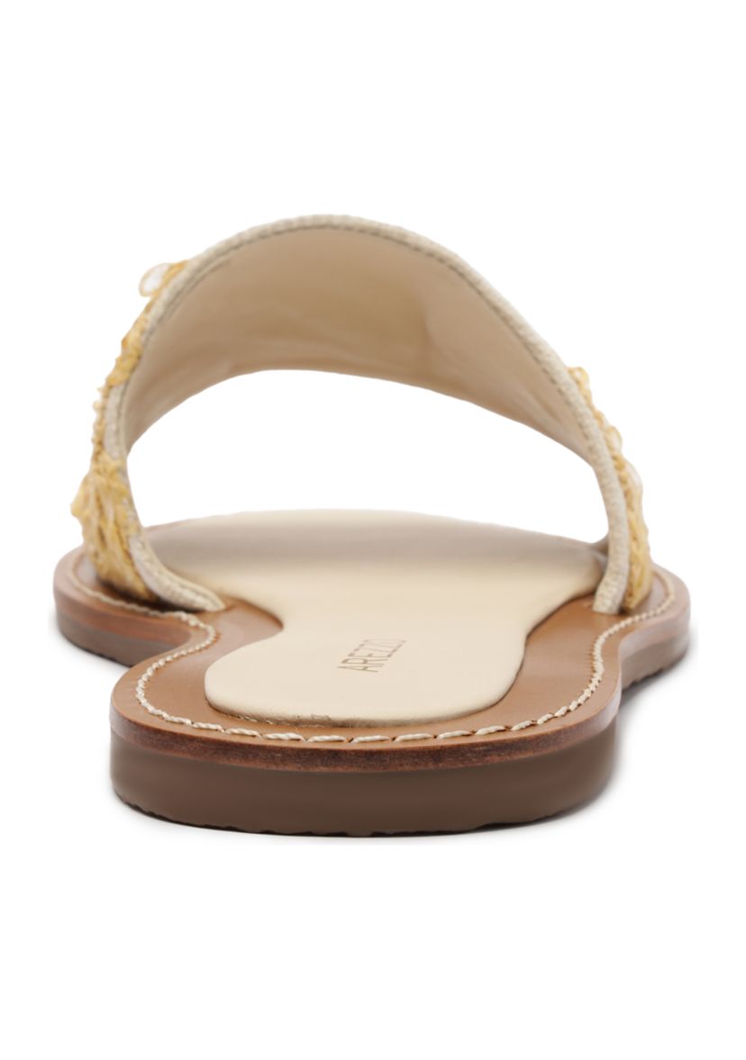 Dana Linen Flat Sandals 