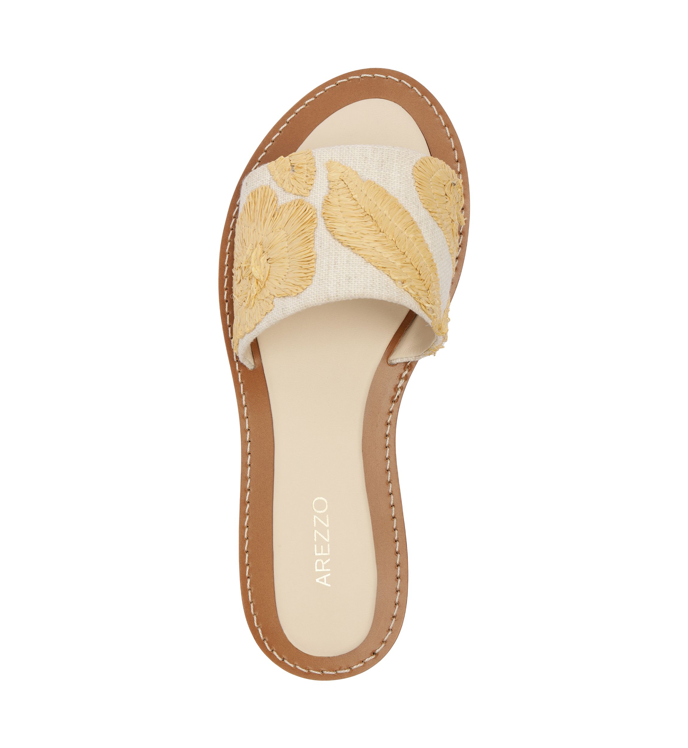 Dana Linen Flat Sandals 