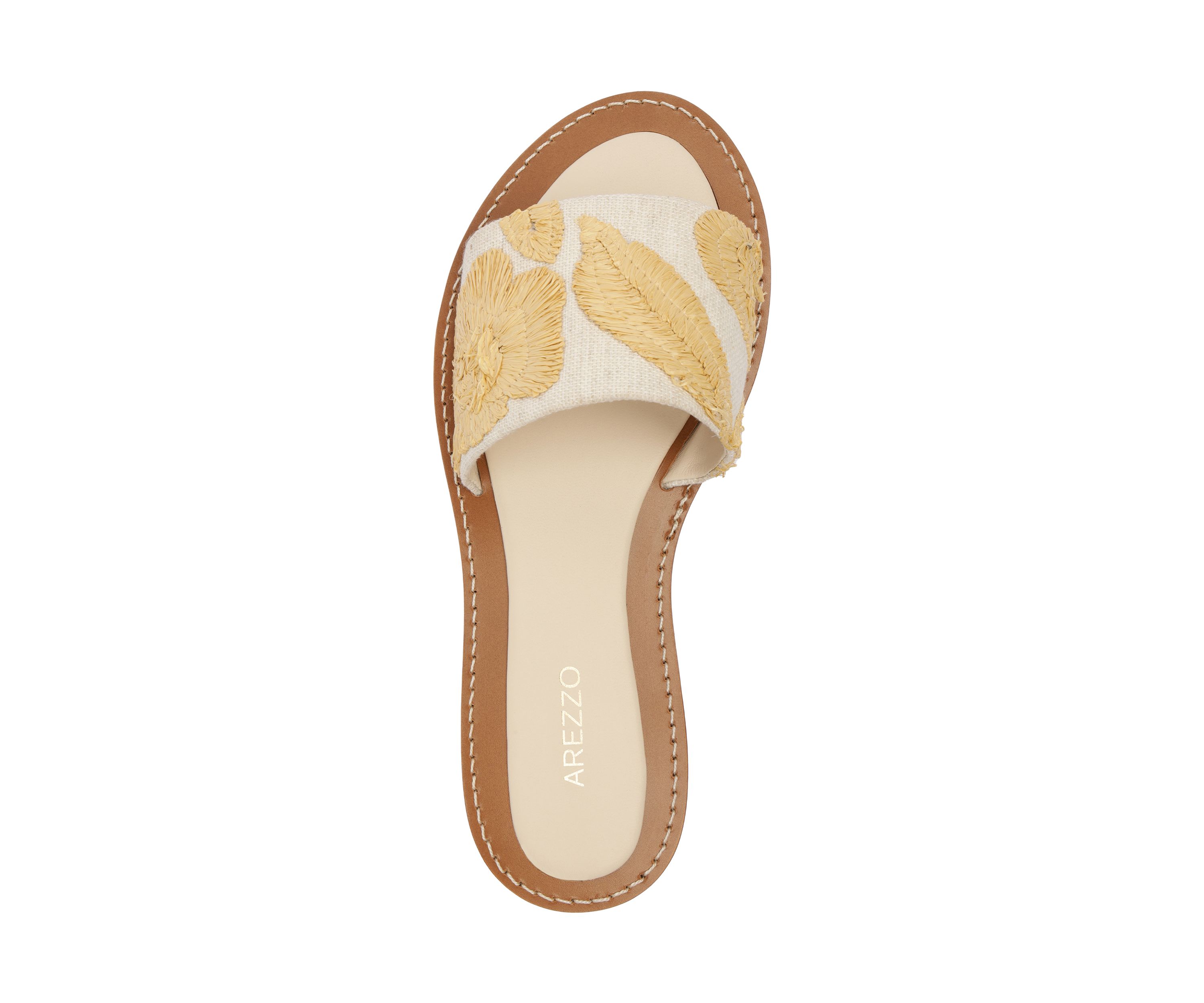 Dana Linen Flat Sandals 