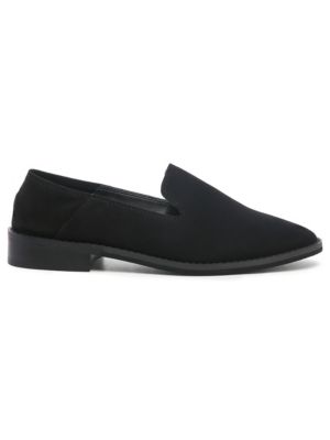 Rag&Co Women's Oliwia Classic Suede Loafers, Black, 11M