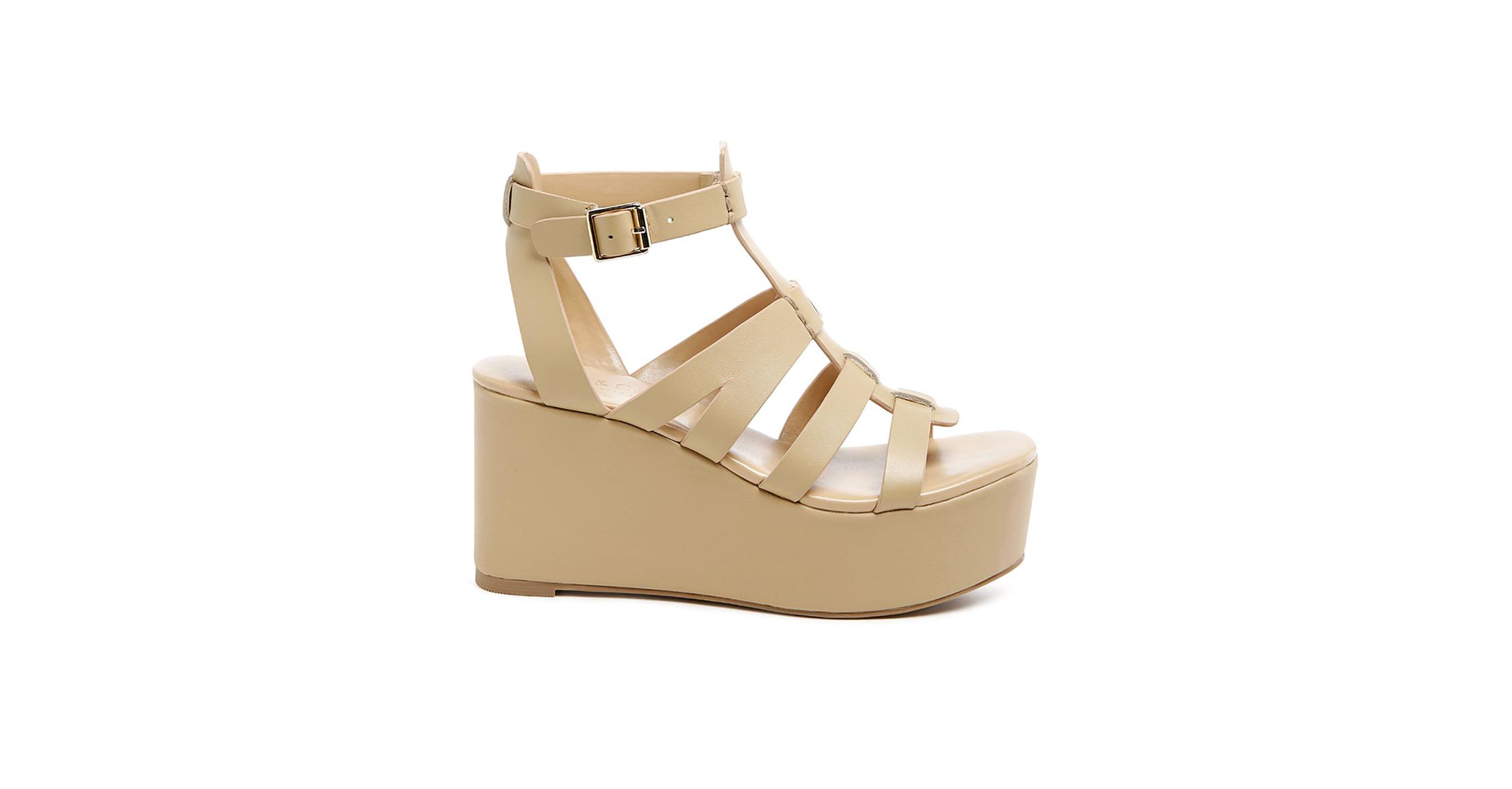 Windrush Cage Wedge Leather Sandal