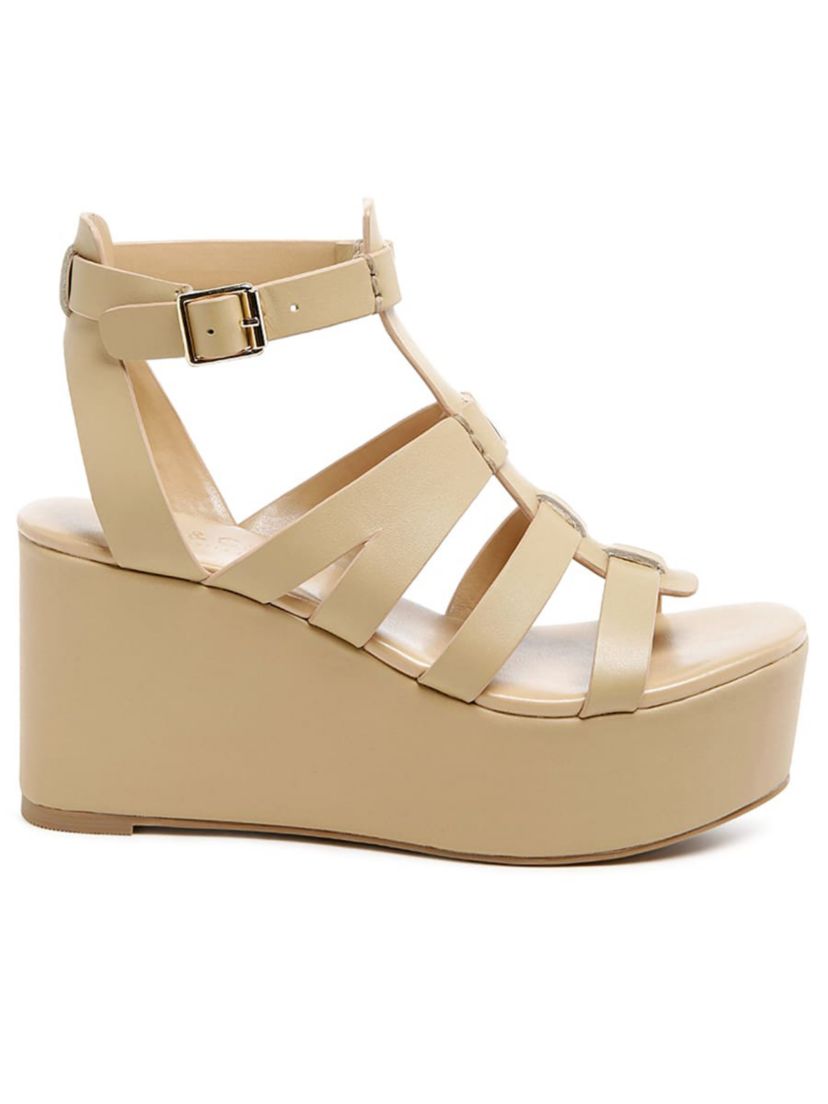 Windrush Cage Wedge Leather Sandal