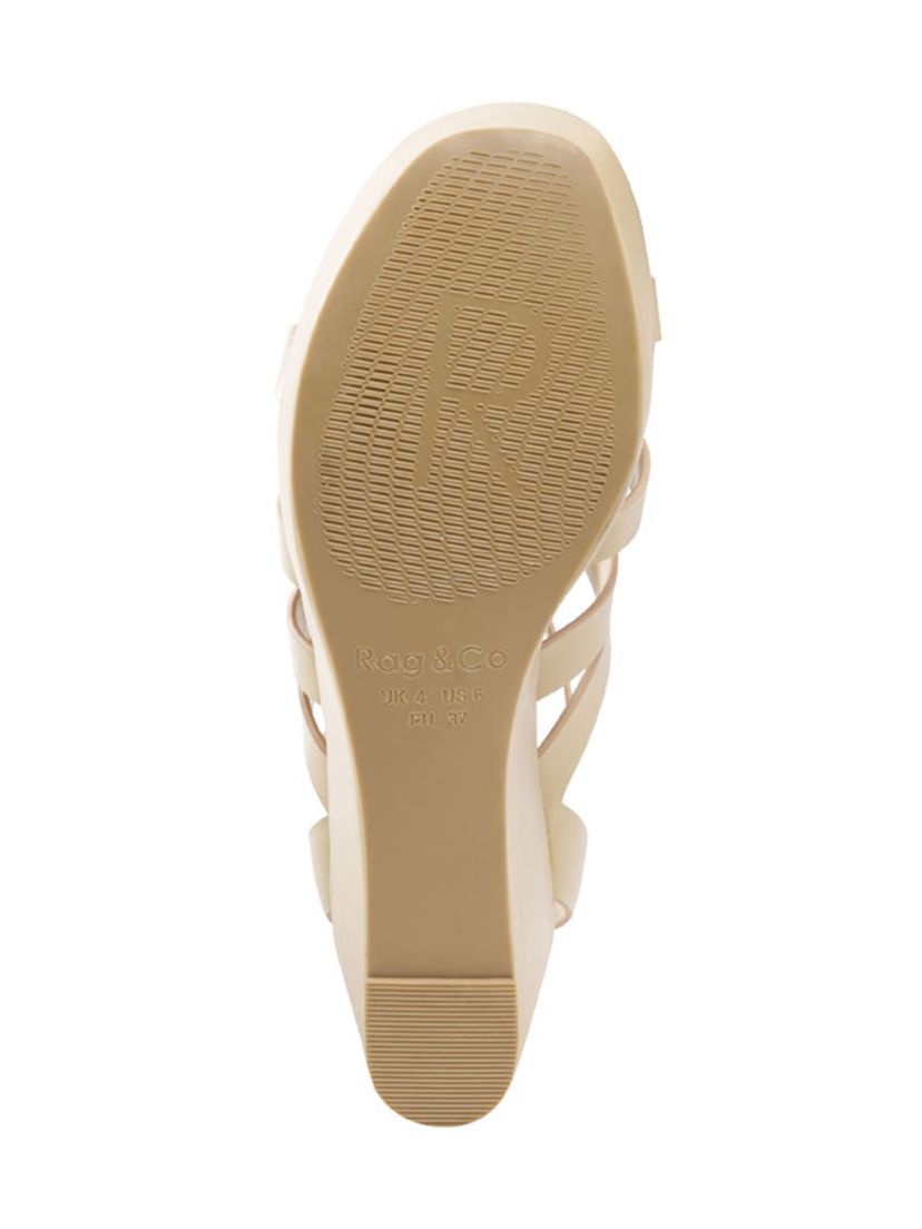 Windrush Cage Wedge Leather Sandal