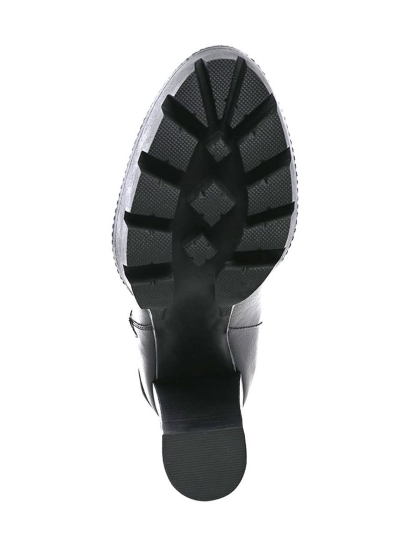 High Heeled Leather Ankle Boot