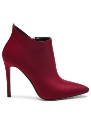 Rag&Co Women's Melba Pointed Toe Stiletto Boot, Burgundy, 9M