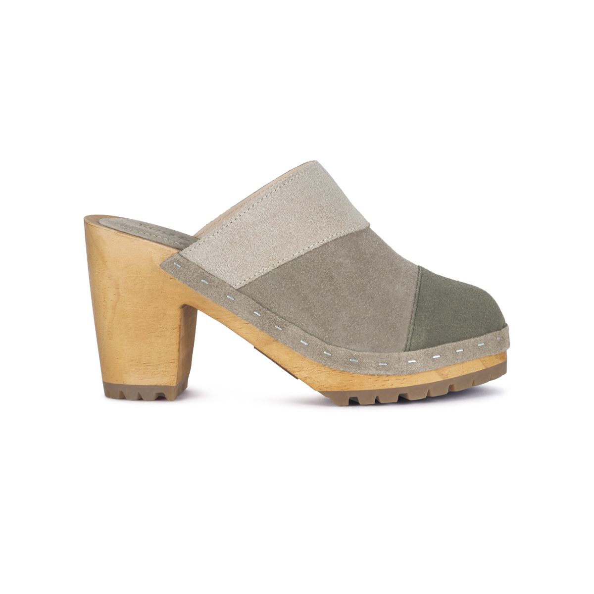 Ochroma Vintage Patchwork Suede Mule Clogs