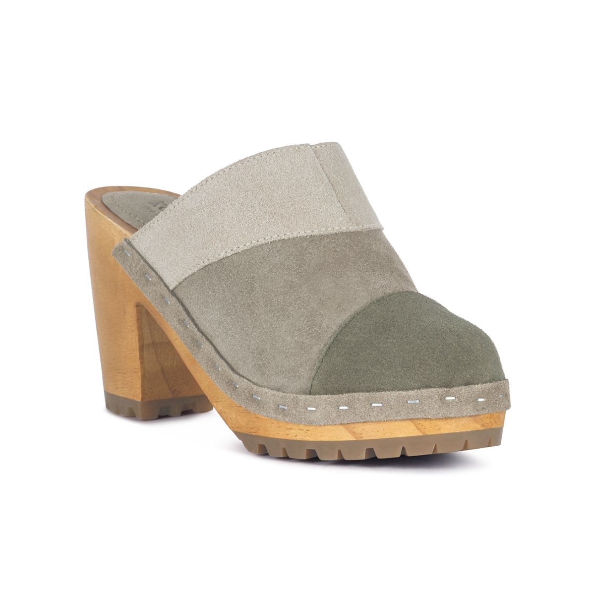 Ochroma Vintage Patchwork Suede Mule Clogs