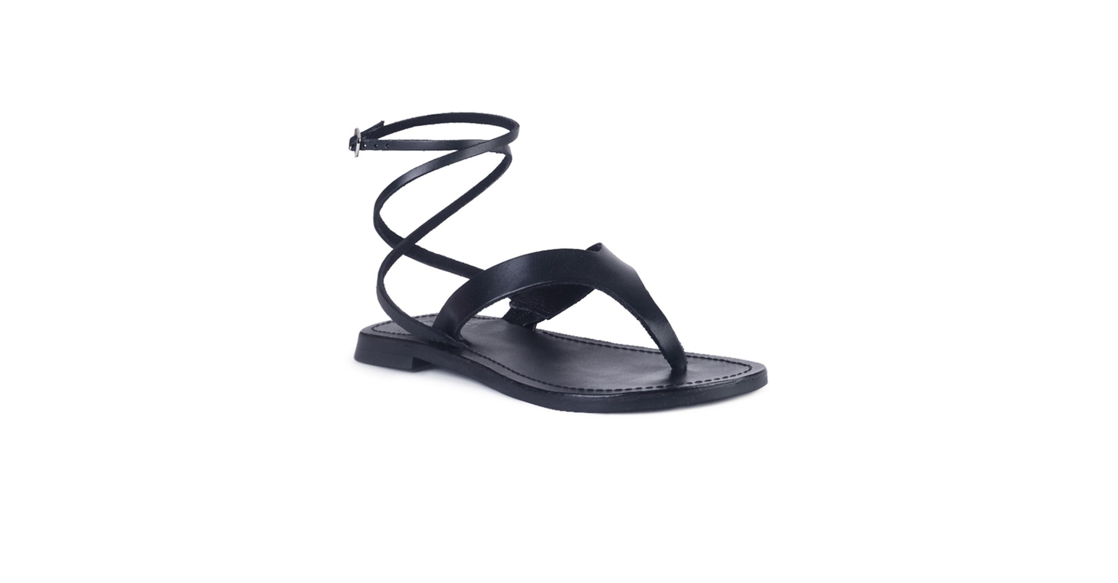 Wrap-Up Tie Around Flat Sandal