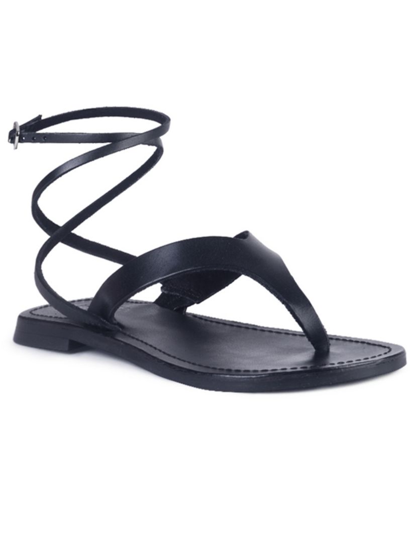 Wrap-Up Tie Around Flat Sandal