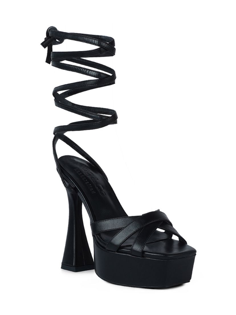 Splitsoul Lace Up High Platform Sandal