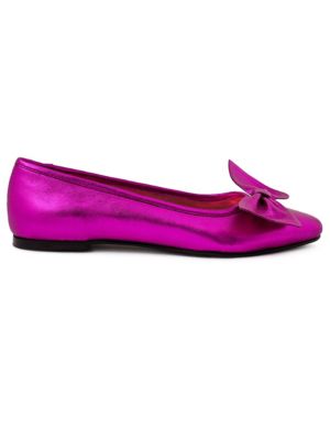 Rag&Co Women's Pie Tribe Blue Metallic Big Bow Ballerinas, Fuchsia, 7M