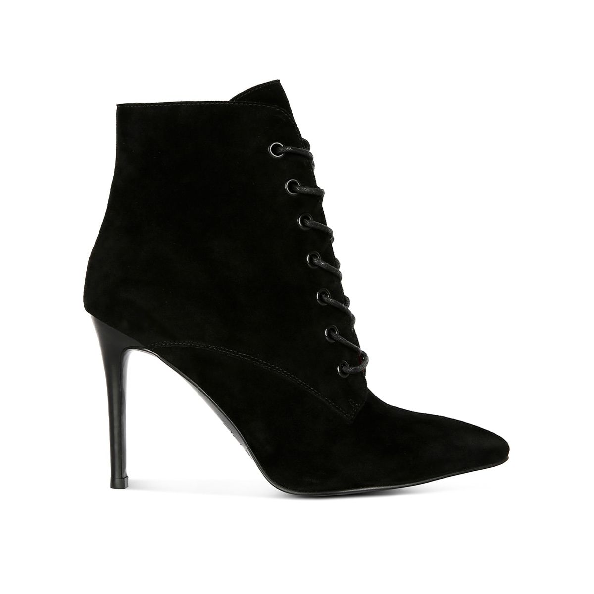 Sulfur Suede Leather Stiletto Ankle Boot