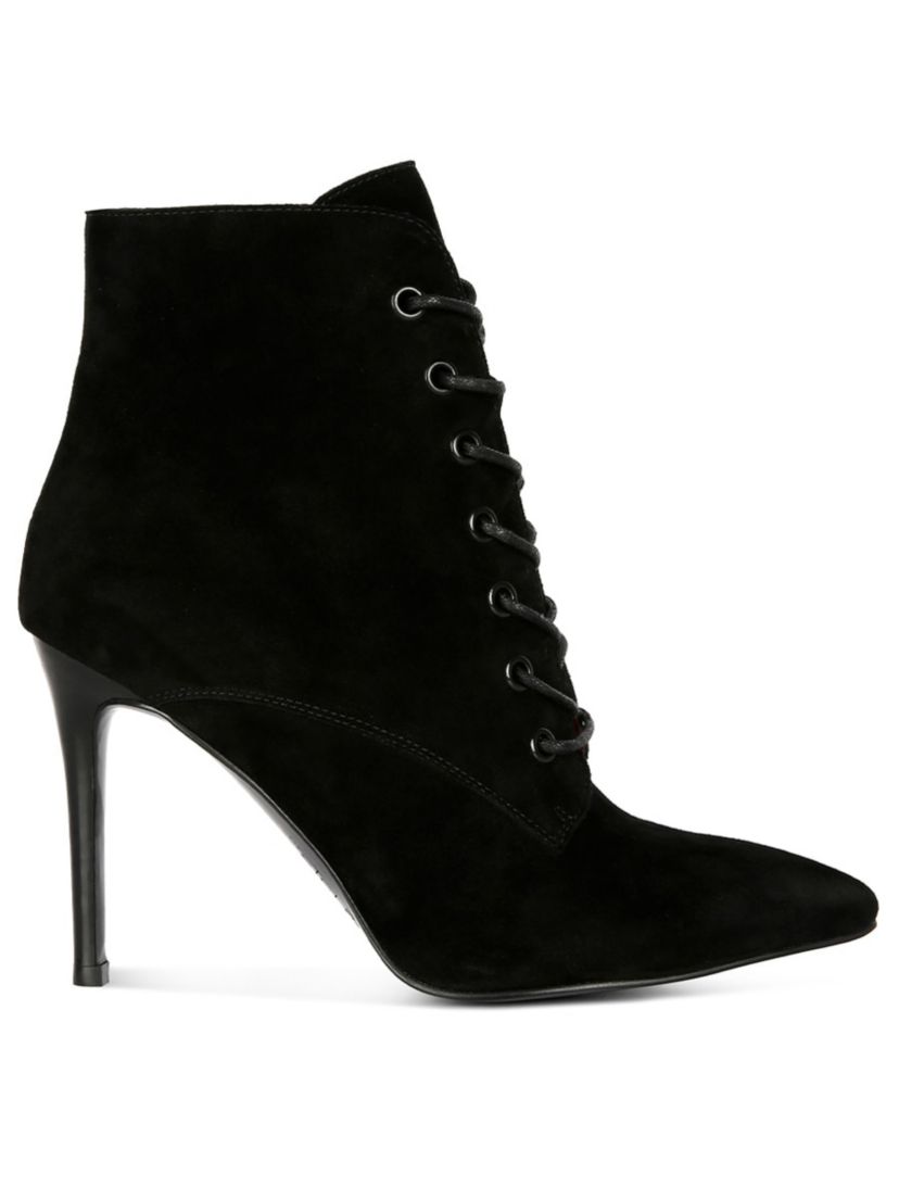 Sulfur Suede Leather Stiletto Ankle Boot