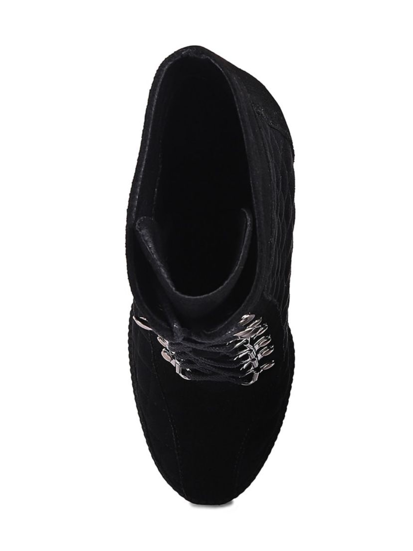 Yoko Fine Suede Quilted Ankle Boots