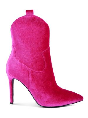 Rag&Co Nat Love Velvet Cow Girl Boot, Fuchsia, 8M