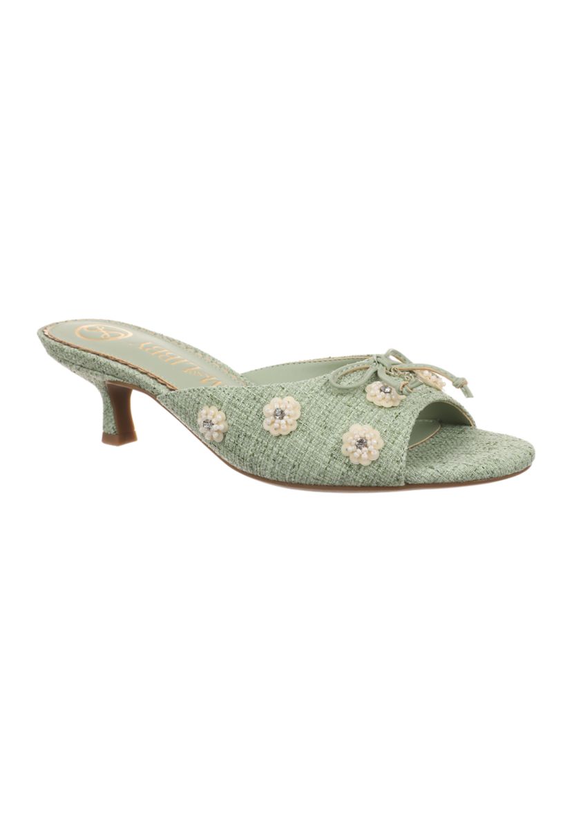 Ollie Fleur Kitten Heel Sandals