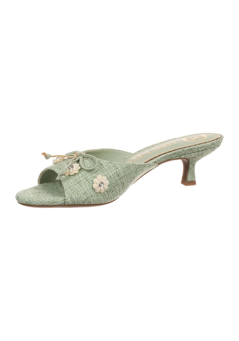 Ollie Fleur Kitten Heel Sandals