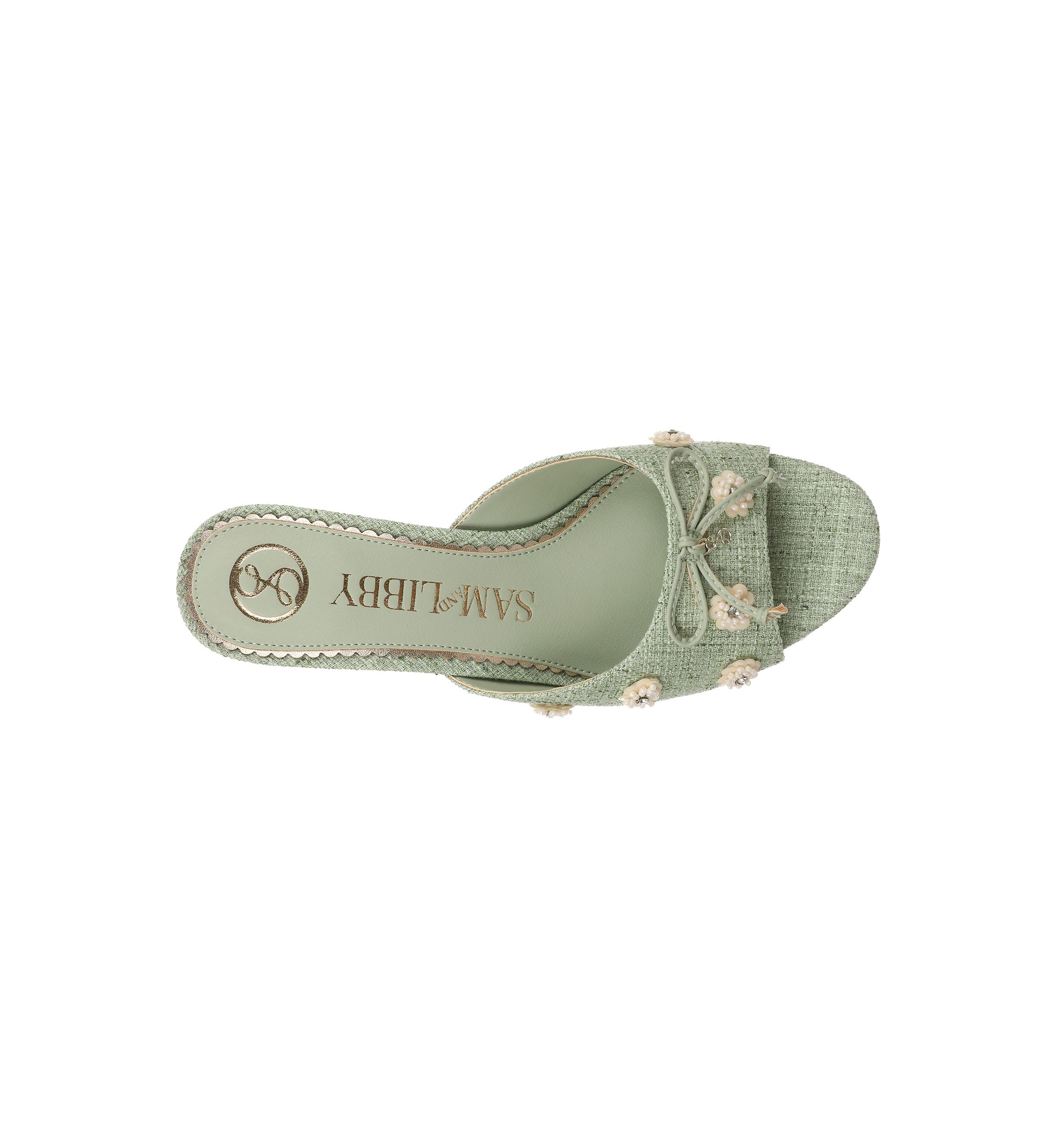 Ollie Fleur Kitten Heel Sandals