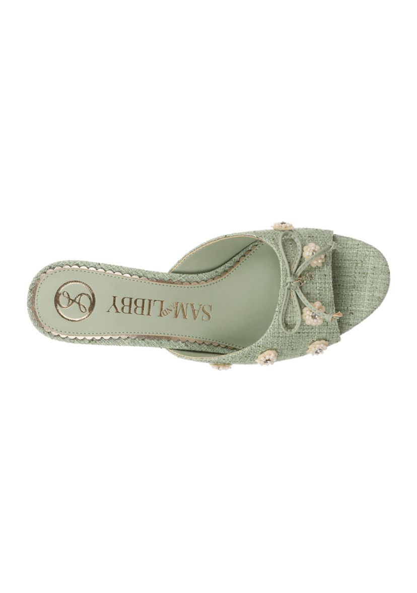 Ollie Fleur Kitten Heel Sandals