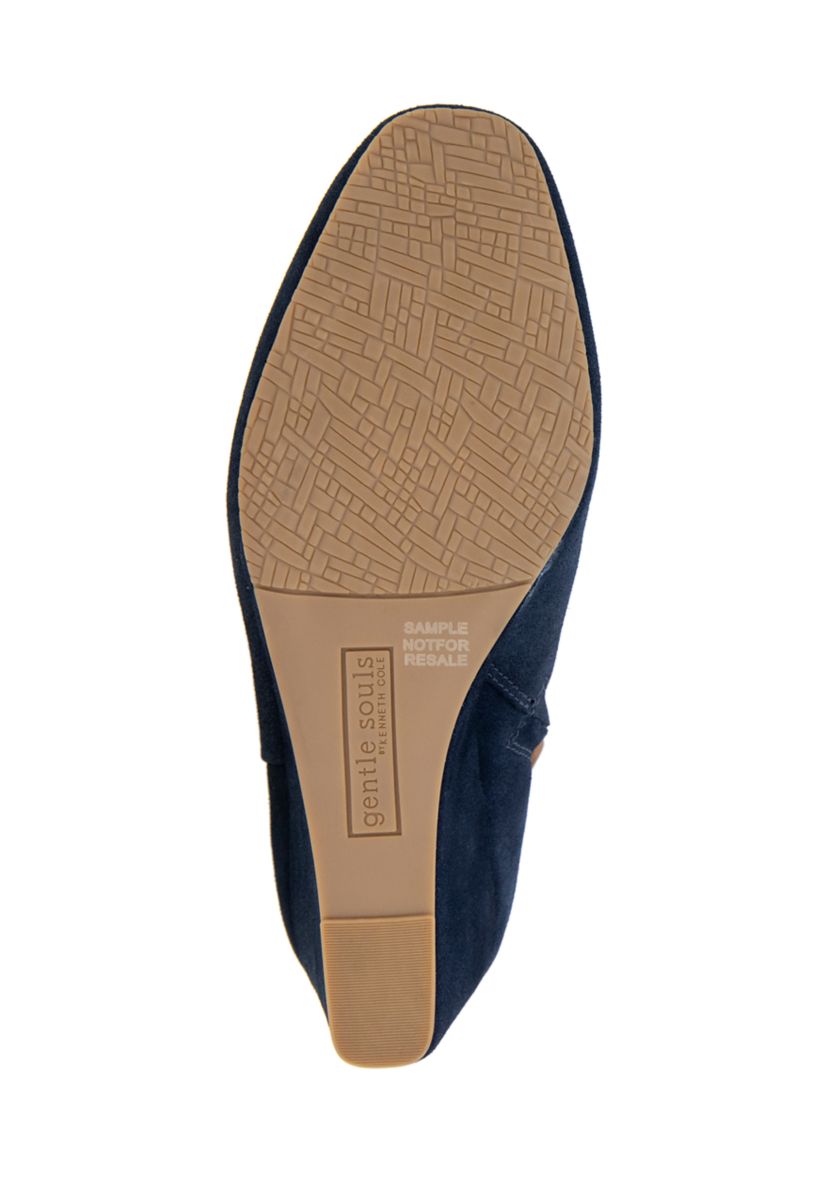 Nash Suede Side Zip Wedge Booties