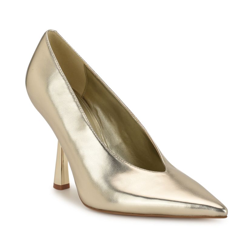 slim fit dress slacks Jamille Gold Mary-Jane Heels  Mafalda