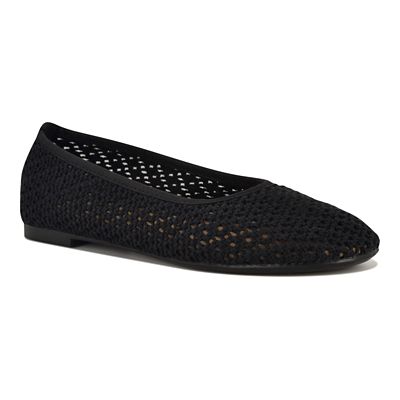 Nine West Women's Burnne Round Toe Slip-on Dress Flats, Black, 9.5M