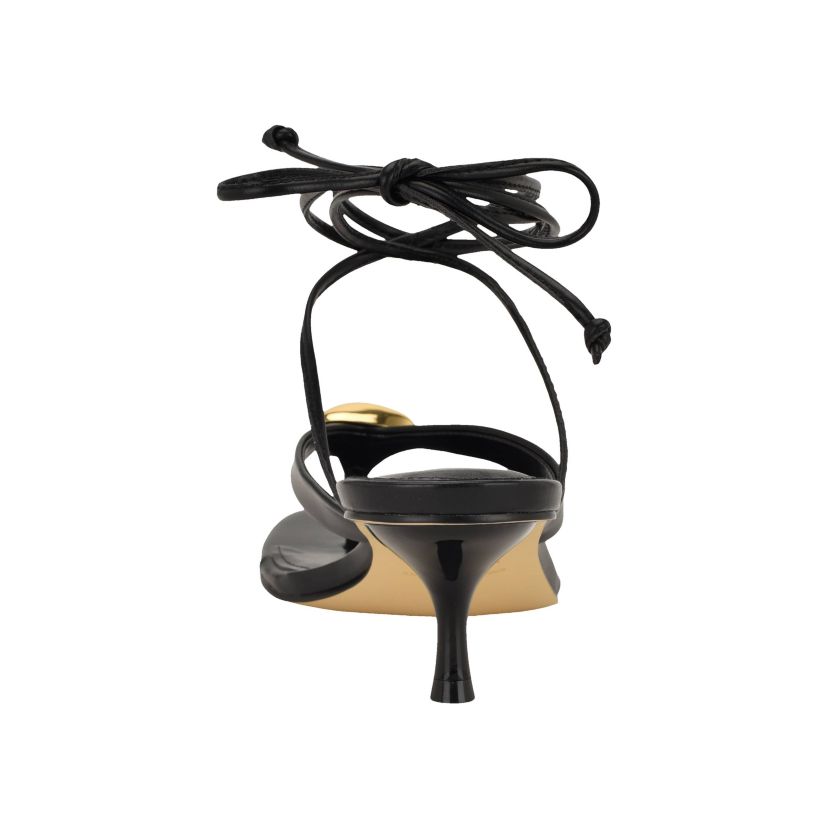 kitten heel dress sandals Women's Rise and Shine Natural Faux Leather Strappy Kitten Heel Sandals | Size: 6