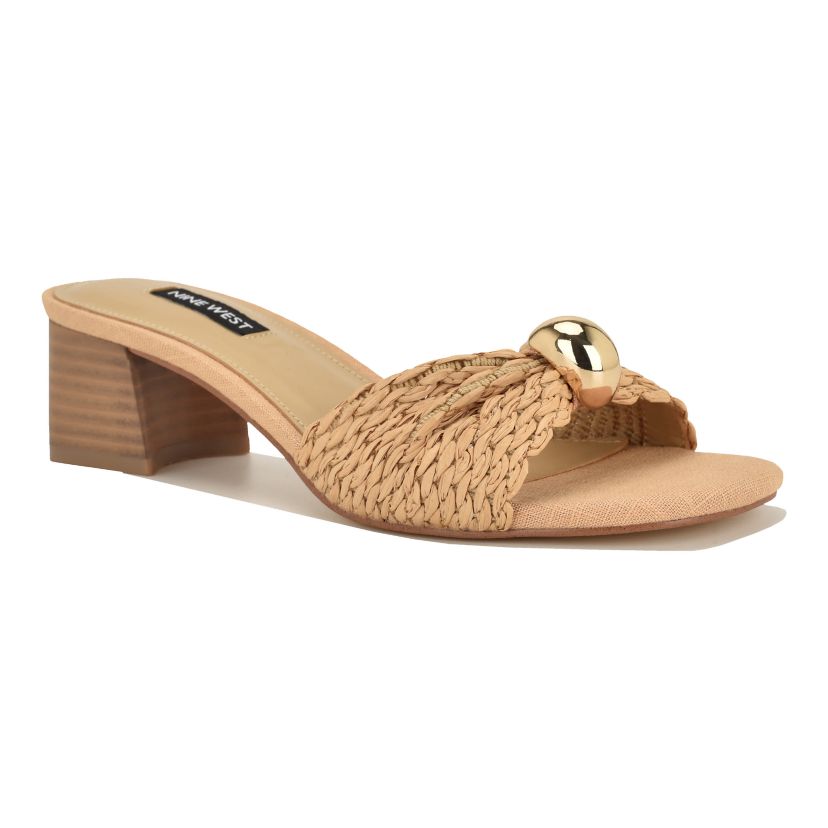 what colour shoes go with a brown dress Marc Fisher LTD Dennie Women's Sandals Medium Natural Leather : 6 M main image 1