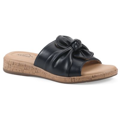 Cliffs by White Mountain Women's Bonelle Slide Sandal, Navy Blue, 10M