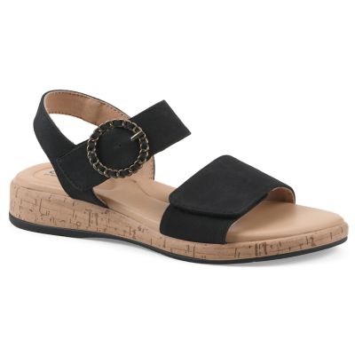 Cliffs by White Mountain Women's Bonique Dress Sandal, Black, 9.5M