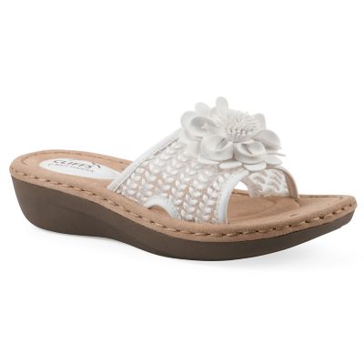 Cliffs by White Mountain Women's Chill 2 Wedge Slide Sandal - Wide Width, 11W
