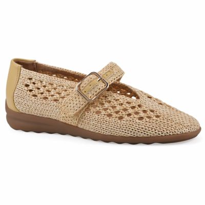 Cliffs by White Mountain Women's Cordette Mary-Jane Flat, Yellow, 10M