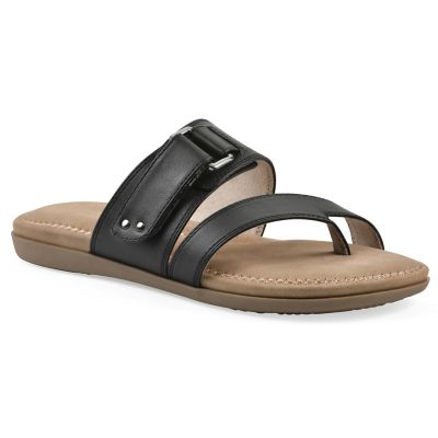 Cliffs by White Mountain Women's Fancify Slide Sandal, Black, 8M
