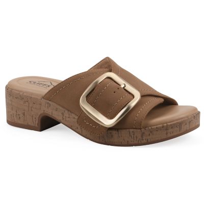 Cliffs by White Mountain Women's Filipa Block Heel Sandal, Tan, 11M