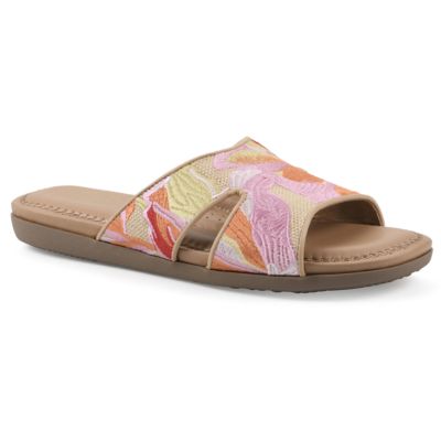 Cliffs by White Mountain Women's Frankly Slide Sandal, Pink, 7M