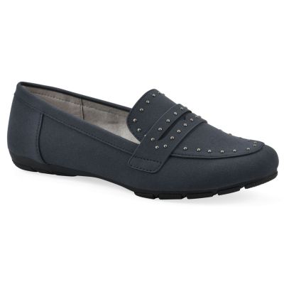 Cliffs by White Mountain Women's Giada Driving Mocassin, Navy Blue, 7M