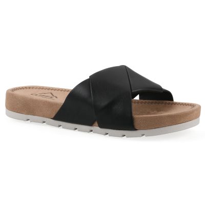 Cliffs by White Mountain Women's Tincie Slide Sandal, Black, 10M