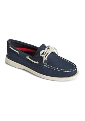 Sperry Women's Allover 2 Eye Boat Shoes, Navy Blue, 11M