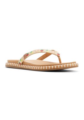 Sperry Women's Isla Thong Embroidered Sandals, 10M