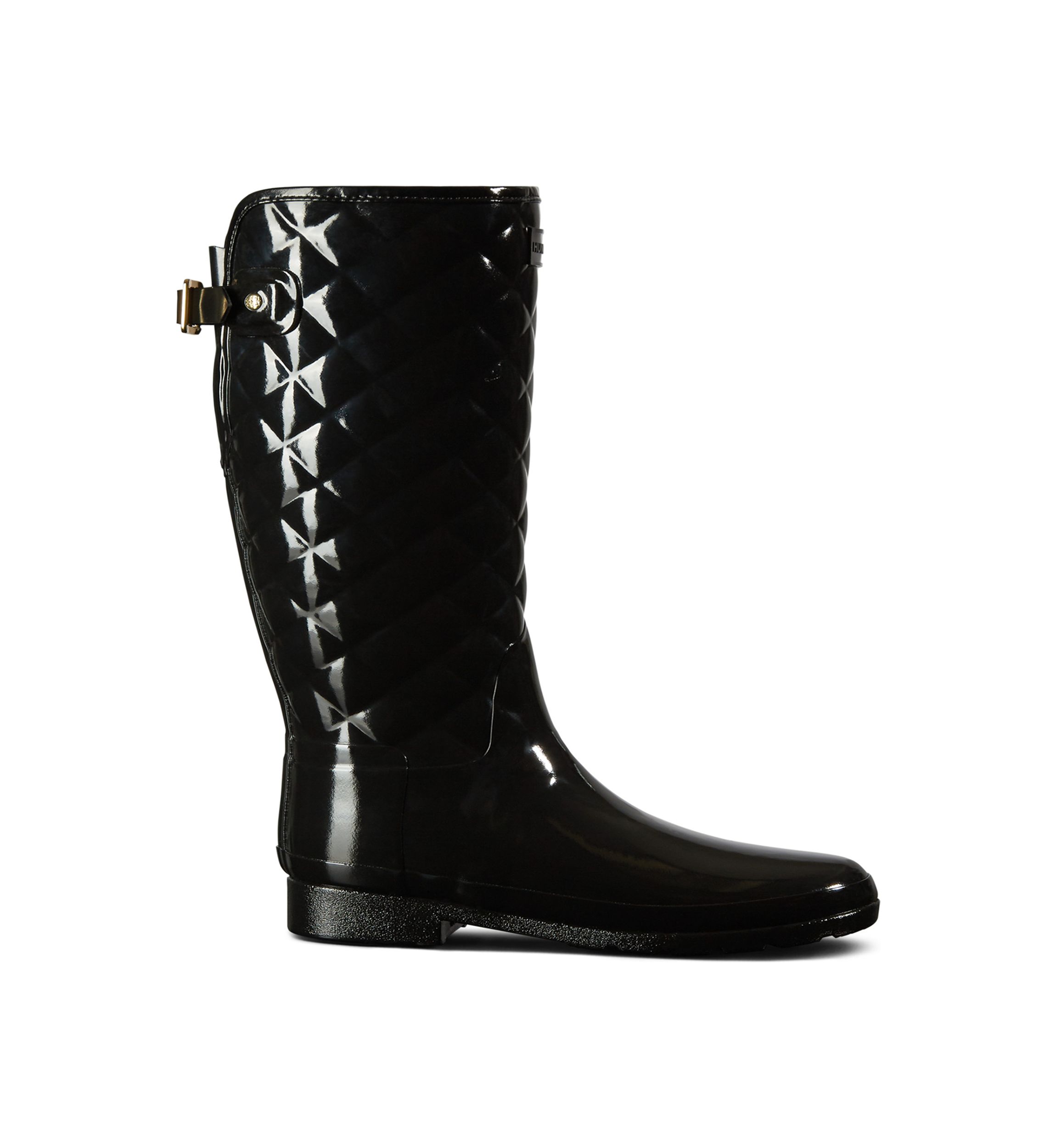 Refined Adjustable Quilted Slim Fit Tall Rain Boots