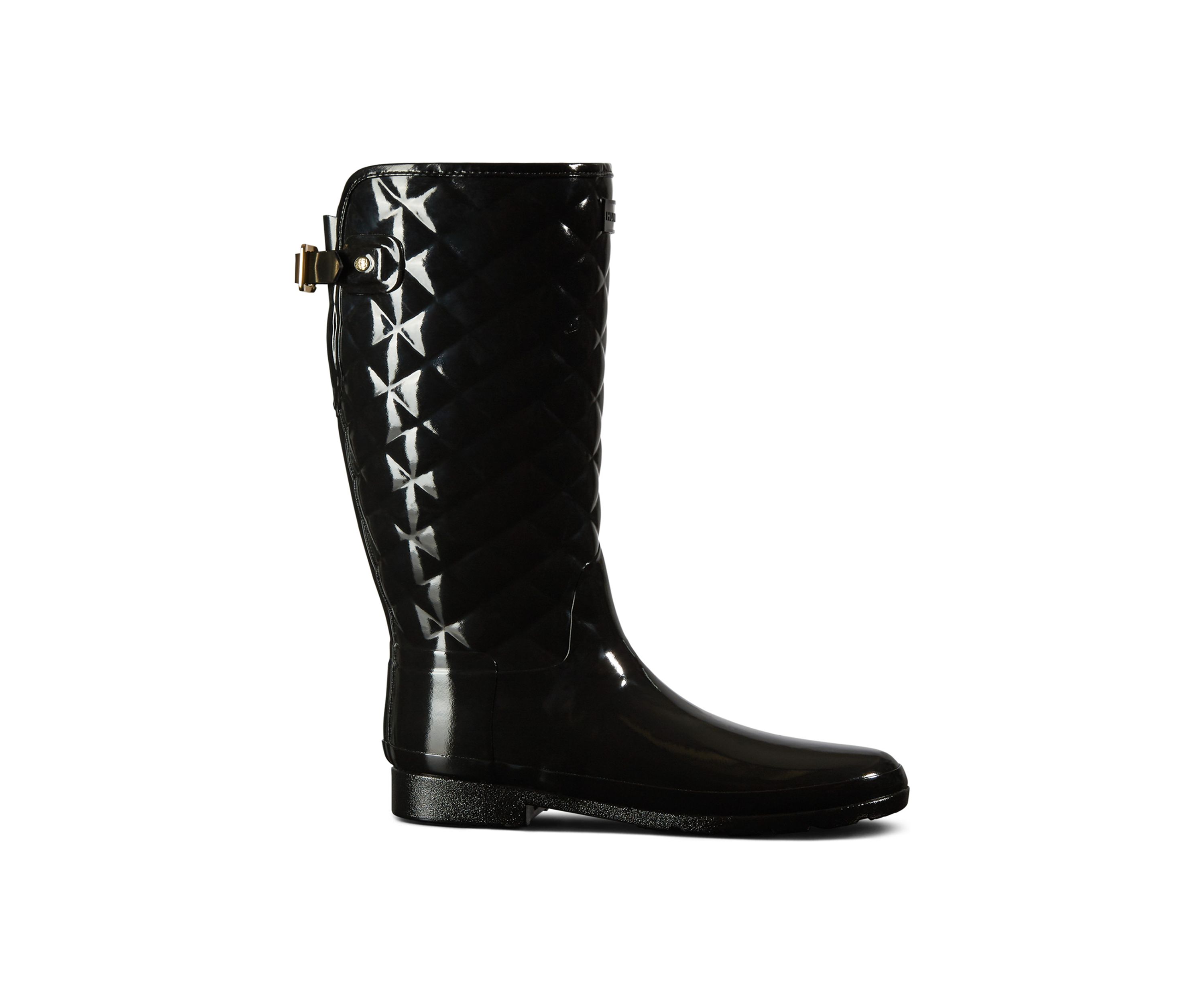 Refined Adjustable Quilted Slim Fit Tall Rain Boots