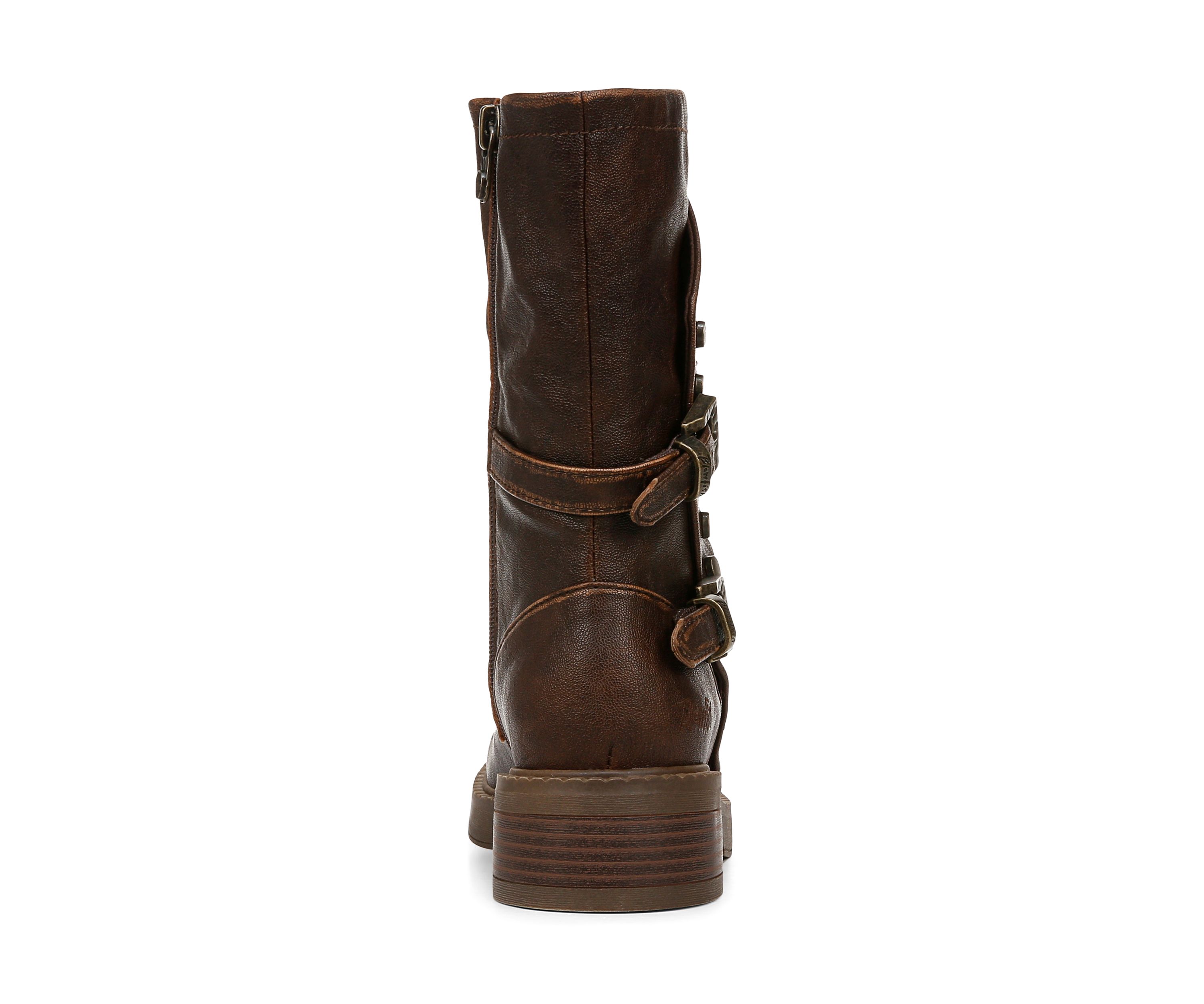 Venice Buckle Detail Boots in Brown 