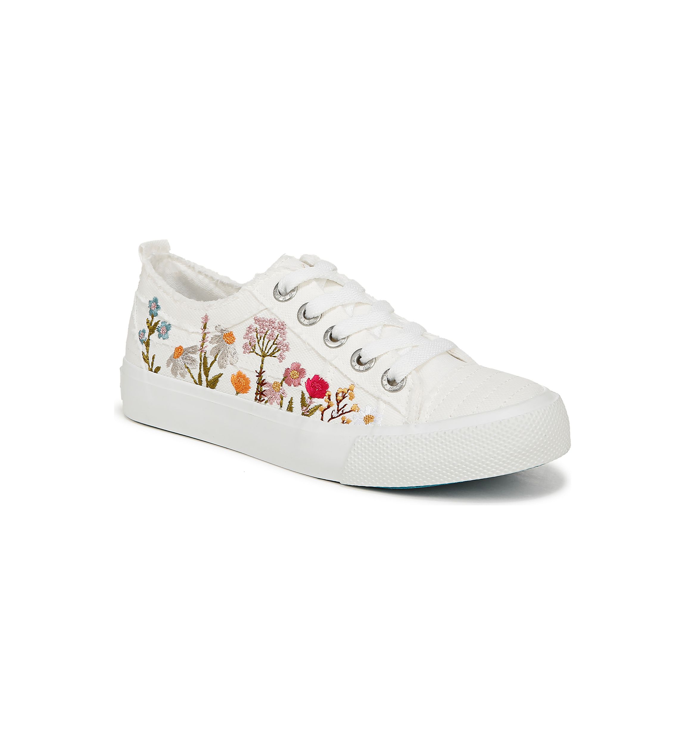 Lace Up Embroidered Sneakers