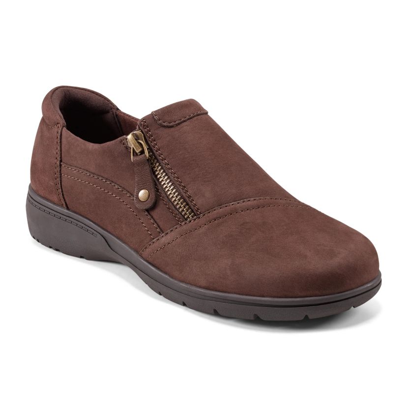 Hallie Side Zipper Closed Toe Casual Shoes