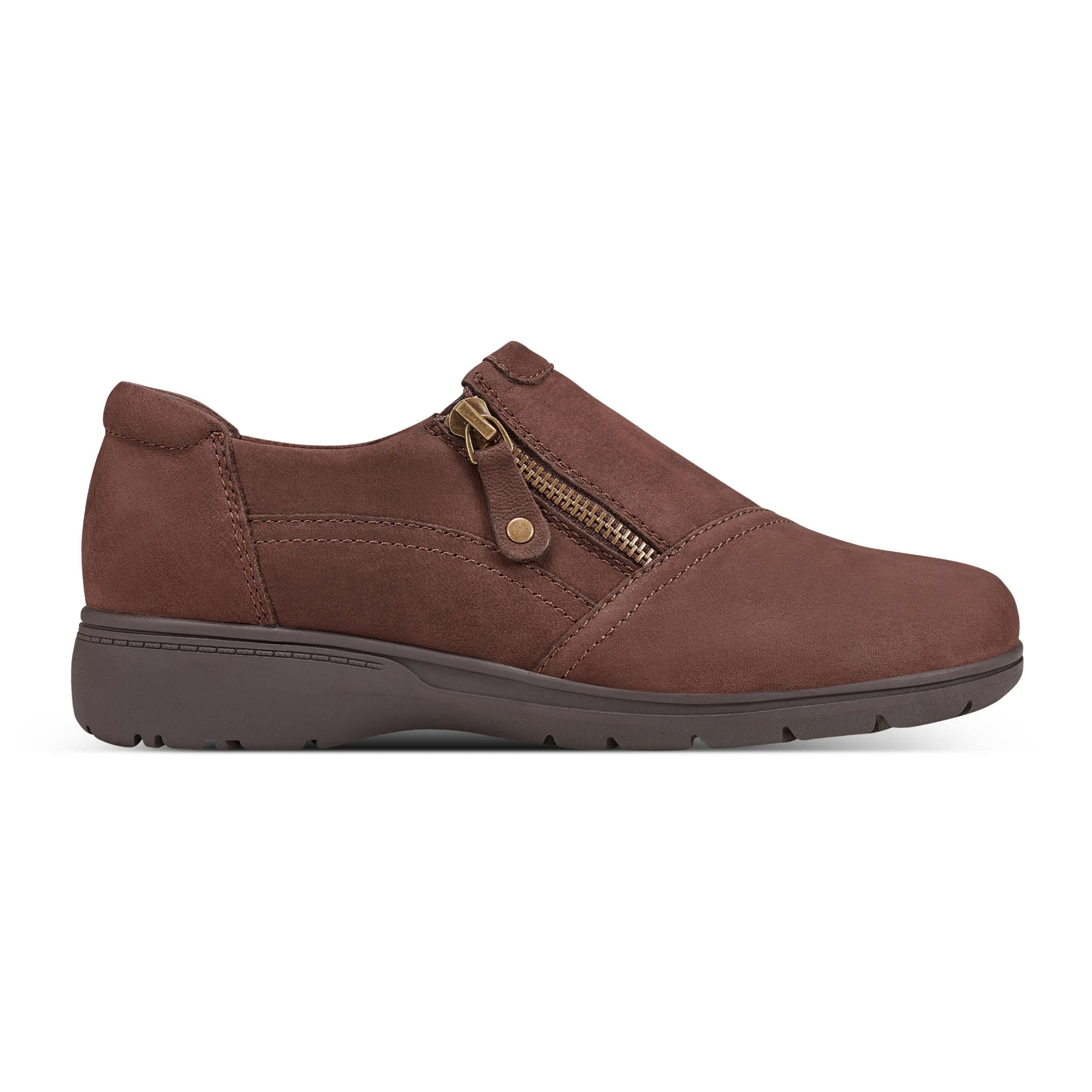 Hallie Side Zipper Closed Toe Casual Shoes