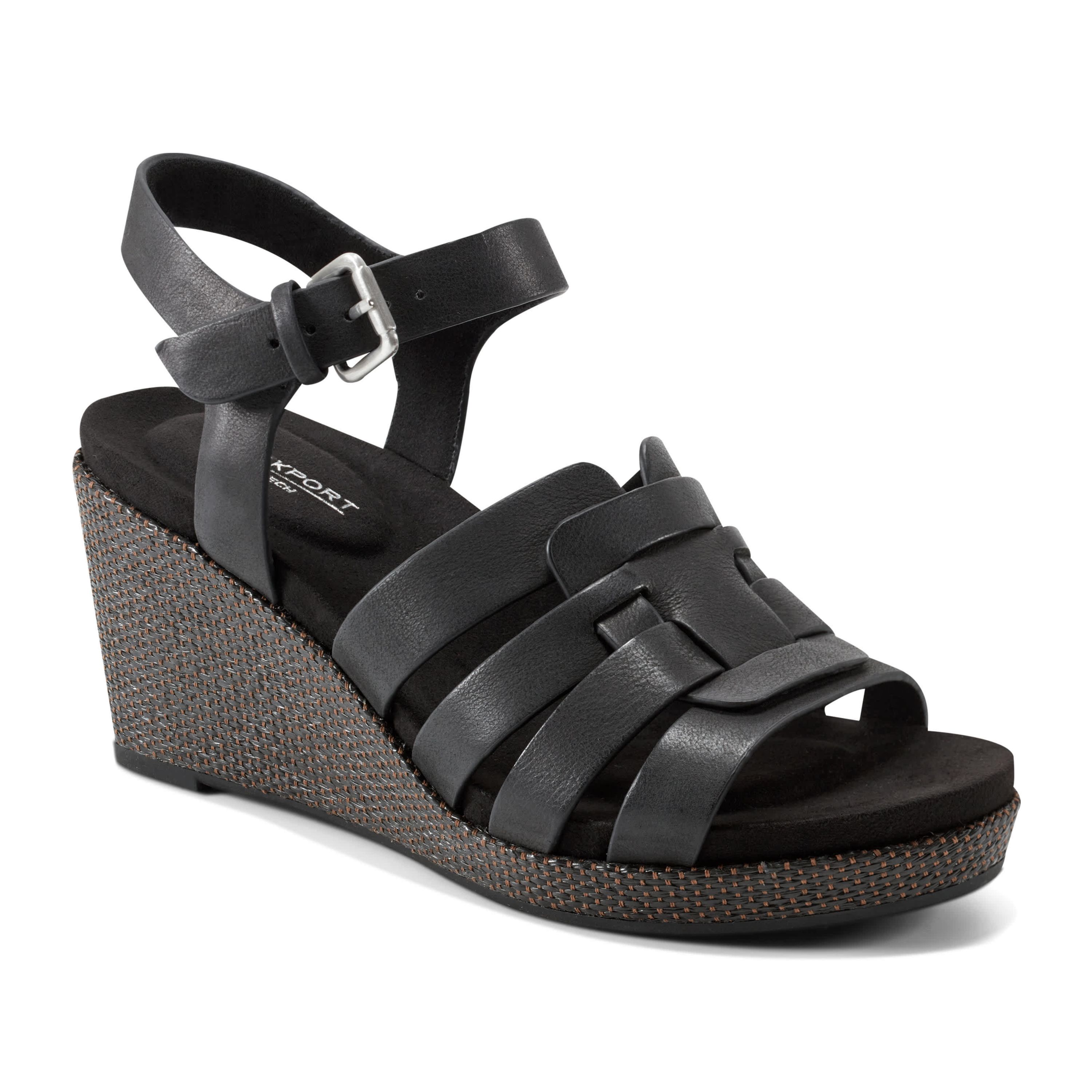 Bessa Open Toe Strappy Casual Wedge Sandals