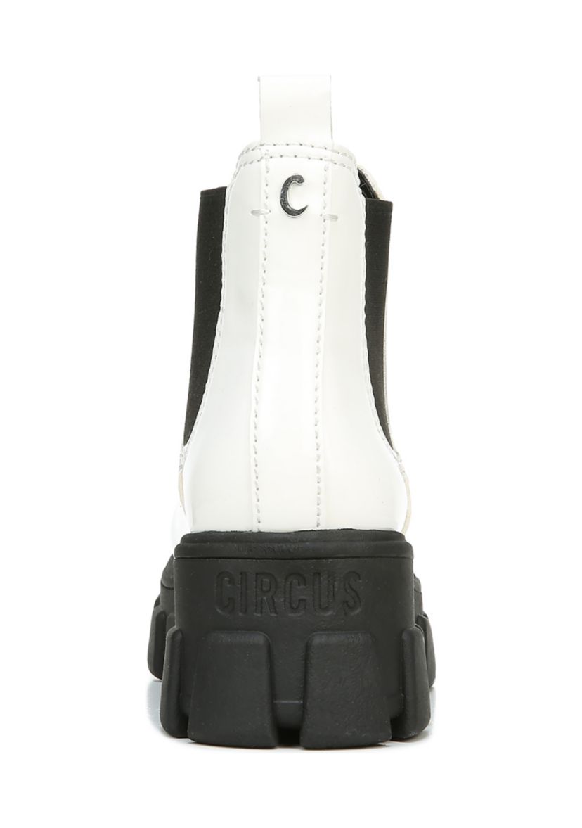 Darielle Lug Sole Chelsea Booties- Red Patent