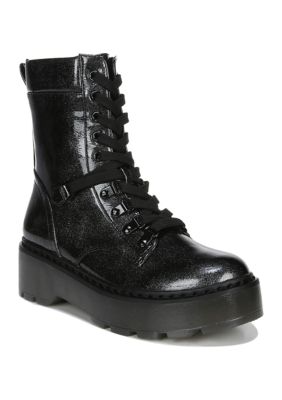 Circus by Sam Edelman Sanders Lug Sole Combat Boots- Black Glitter ...